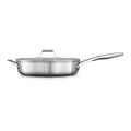 Calphalon Stainless Steel Saute Pan w/ Lid Stainless Steel in Gray | 4.5 H x 23.25 D in | Wayfair 2029634