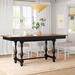 Sand & Stable™ Branson Counter Height Extendable Birch Solid Wood Trestle Dining Table Wood in Black/Brown/Gray | 36 H in | Wayfair