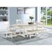 Sand & Stable™ Branson Extendable Rubberwood Solid Wood Trestle Dining Table Wood in Gray | 30 H in | Wayfair 362DD55BF1BB424F99BB6CD221179B31