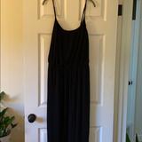 Anthropologie Dresses | Black Anthropologie Maxi Dress With Lined Bodice | Color: Black | Size: L