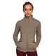 QUEENIEKE Sports Jacket Womens Running Jacket with Packets Slim Fit and Cottony-Soft Handfeel Sports Tops (XS, Brown)