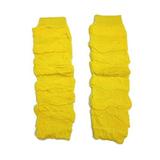 Kwc Ruched Ruffles Solid Baby Leg Warmerleggings (One Size, Yellow)