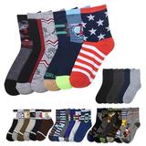 12 Pairs Lot Kids Socks Toddler Boys Casual Ages 6-8 Animal Design Wholesale USA