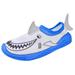 Lil' Fins Kids Water Shoes - Beach Shoes Summer Fun 3D Toddler Water Shoes Kids Quick Dry Swim Shoes Shark 12/13 M US