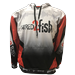 Wired2Fish Sublimated Performance Hoodie - Red/Grey, XLarge