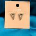 J. Crew Jewelry | J.Crew Crystal Triangle Stud Earrings Nwt 22 | Color: Silver/White | Size: Os