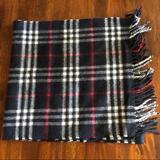 Burberry Accessories | Burberry London Black Plaid Scarf | Color: Black/White | Size: Os