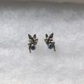 Disney Jewelry | Disney Tinkerbell Aquamarine Birthstone Studs | Color: Blue/Silver | Size: Os