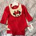 Disney Matching Sets | Disney Baby Minnie Outfit | Color: Red/Tan | Size: 6-9mb