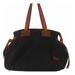 Dooney & Bourke Bags | Dooney Bourke Victoria Black Nylon/Tan Leather Trim Satchel Tote Bag | Color: Black/Brown | Size: Os