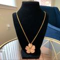 J. Crew Jewelry | Nwot J.Crew Flower Pendant Necklace Pale Pink | Color: Gold/Pink | Size: Os
