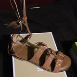 Michael Kors Shoes | Brand New Ankle Tie Straps Sandals | Color: Brown/Tan | Size: 9