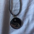 Brandy Melville Jewelry | Brandy Melville Yin And Yang Women’s Necklace | Color: Black/Silver | Size: Os