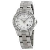 Michael Kors Accessories | Michael Kors Glitz Stainless Steel Analog Watch | Color: Silver/White | Size: Os