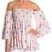 Free People Tops | Free People | Lana Off Shoulder Bell Sleeve Tunic | Color: Pink/Red | Size: S