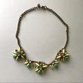 J. Crew Jewelry | Jcrew Gold And Neon Bib Necklace | Color: Gold/Yellow | Size: Os