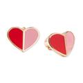 Kate Spade Jewelry | Kate Spade Two-Tone Heritage Heart Earrings | Color: Pink/Red | Size: Os