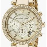 Michael Kors Other | Michael Kors Parker Chronograph Champagne Dial | Color: Red/Tan | Size: Os