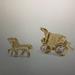 Coach Jewelry | Coach - Horse & Carriage Stud Earrings (Nwt) | Color: Gold | Size: Os