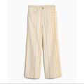 Madewell Pants & Jumpsuits | Madewell Petite Emmett Wide Leg Crop Striped Pants | Color: Cream/Yellow | Size: Various