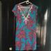 Lilly Pulitzer Dresses | Lily Pulitzer Medium Dress / Swim Cover Euc | Color: Blue/Pink | Size: M