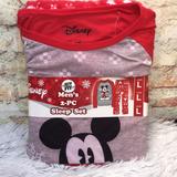 Disney Other | Hp! Holiday Disney' Mickey Mouse Men's Pajamas Set | Color: Gray/Red | Size: Large