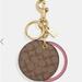 Coach Accessories | Coach Mirror Bag Charm In Signature Canvas | Color: Pink/Tan | Size: Os