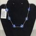 Nine West Jewelry | Nwt Nine West Blue Glass Loose Chocker Necklace | Color: Blue/Silver | Size: Os