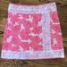 Lilly Pulitzer Skirts | Euc Lilly Pulitzer Pink & Lace Skirt Size 12 | Color: Pink/White | Size: 12