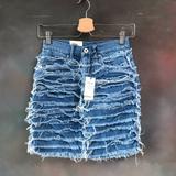 Levi's Skirts | Levi’s Made & Craft Fringe Denim Skirt Pencil | Color: Blue | Size: 24
