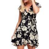 Free People Dresses | Free People French Quarter Printed Mini Dress Xs | Color: Black/White | Size: Xs