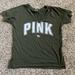 Pink Victoria's Secret Tops | Green Vs Pink Tee | Color: Green/White | Size: Xs