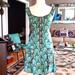 Free People Dresses | Free People Silk Green Blue Fit & Flare Dress | Color: Blue/Green | Size: 2