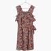 Madewell Dresses | Madewell Karen Walker Silk Floral Ruffle Dress | Color: Orange/Purple | Size: 6