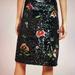 Anthropologie Skirts | Anthropologie Mauve Floral Garden Sequin Skirt 0 | Color: Black/Red | Size: 0