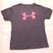 Under Armour Shirts & Tops | Euc Under Armour Girls Loose Tee Shirt | Color: Gray/Pink | Size: Mg
