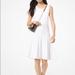 Michael Kors Dresses | Michael Kors Pleated Stretch Dress | Color: White | Size: Xs