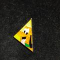 Disney Jewelry | Disney Pluto Triangle Pin | Color: Black/Yellow | Size: Os