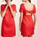 Anthropologie Dresses | Anthropologie Maeve Red Backless Bow Dress - 12 | Color: Red | Size: 12