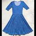 Lularoe Dresses | Lularoe Nicole Dress, Size Xs, Blue, Short Sleeves | Color: Blue/Purple | Size: Xs