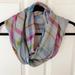 Coach Accessories | Coach Tattersall Plaid Infinity Scarf | Color: Blue/Pink | Size: Os