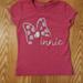 Disney Shirts & Tops | Girl's Disney Minnie Xs-4 Tee | Color: Pink/Silver | Size: 4g