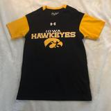Under Armour Shirts & Tops | Iowa Hawkeyes Under Armour Shirt Sz Xs | Color: Black/Gold | Size: Xsb
