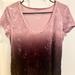 American Eagle Outfitters Tops | Ae Ombr Velvet T-Shirt | Color: Pink/Purple | Size: M