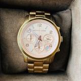 Michael Kors Accessories | Michael Kors Runway Chronograph Watch - Rose Gold | Color: Gold | Size: Os