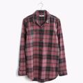 Madewell Tops | Madewell Classic Ex-Boyfriend Flannel Nona Plaid | Color: Green/Pink | Size: Xs