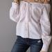 Free People Tops | Free People Off The Shoulder Blouse | Color: Pink/White | Size: S