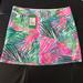 Lilly Pulitzer Skirts | Lilly Pulitzer Scarlet Mascaw Skort-Skirt Size 0 | Color: Green/Pink | Size: 0