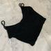 Brandy Melville Tops | Brandy Melville Stretchy Tank Top | Color: Black/Tan | Size: M