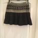 Zara Skirts | 25zara Embroidered Mini Skirt L | Color: Black/Cream | Size: L